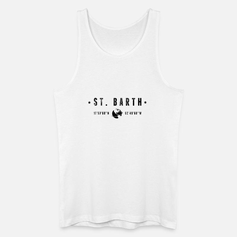 St Barth - Männer Bio Tank Top - Weiß