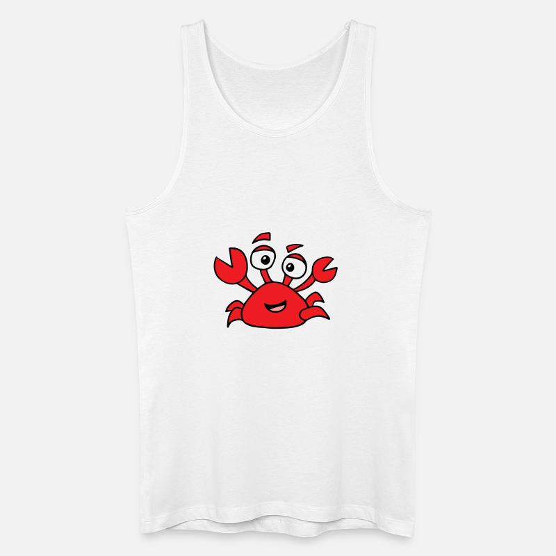 Krabbe mit Glubschauen - Männer Bio Tank Top - Weiß