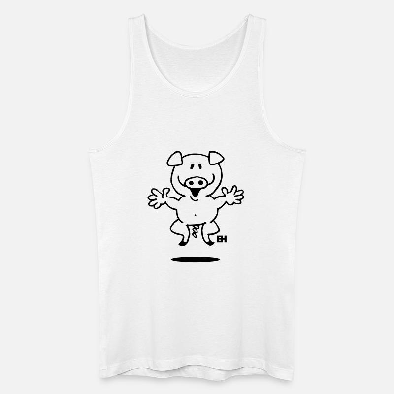 Sau - Männer Bio Tank Top - Weiß