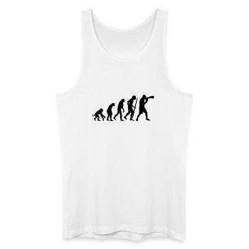 Evolution of boxing - Männer Bio Tank Top - Weiß - Vorne