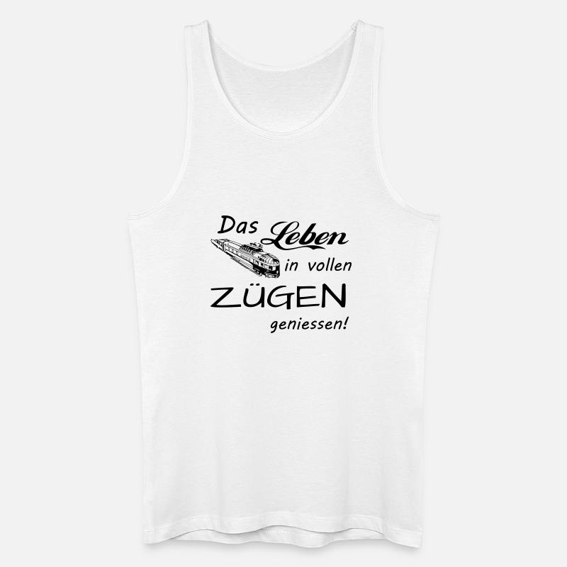 Das Leben geniessen - Männer Bio Tank Top - Weiß
