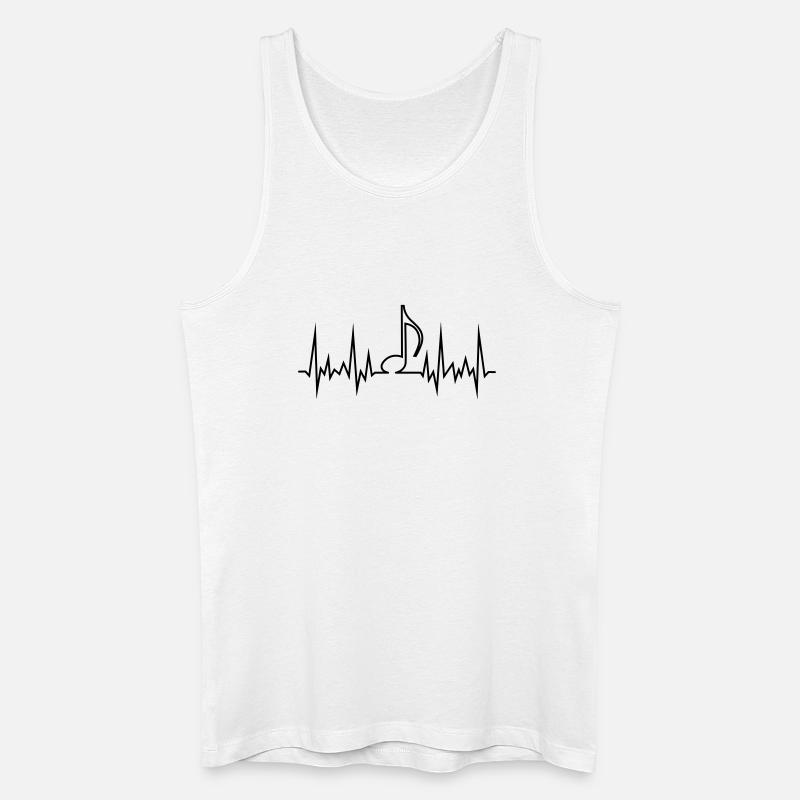 wave_note - Männer Bio Tank Top - Weiß