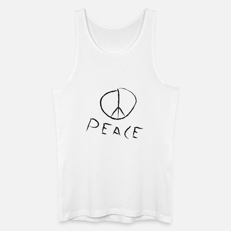 peace exit-shirt - Männer Bio Tank Top - Weiß