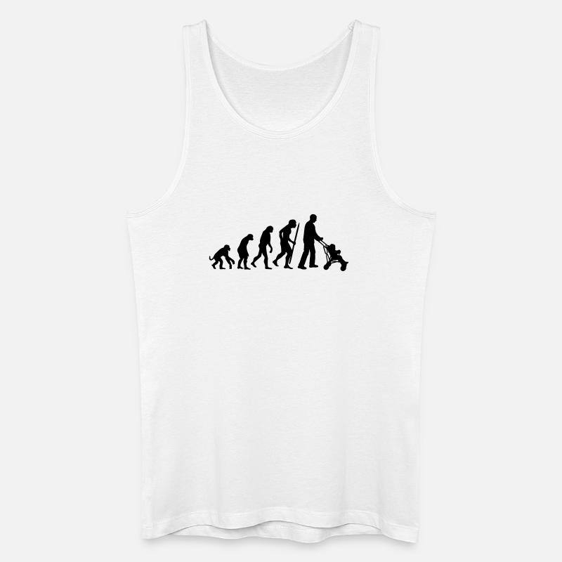 Die Entwicklung der (Groß-) Vaterschaft - Männer Bio Tank Top - Weiß