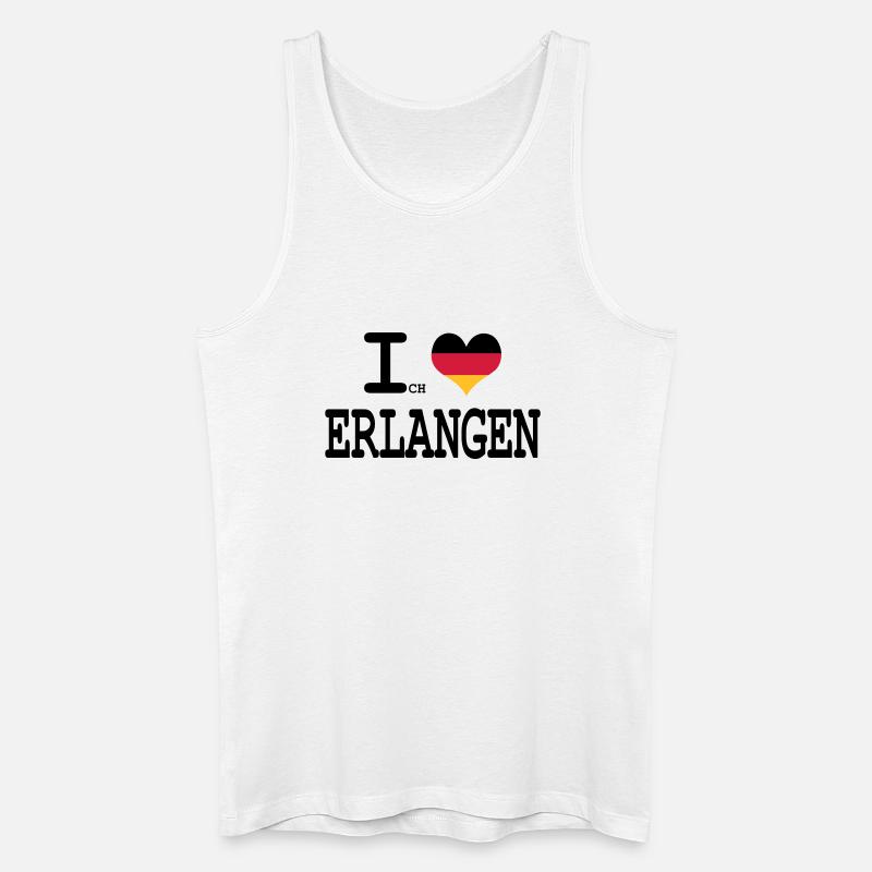 ich liebe erlangen - Männer Bio Tank Top - Weiß