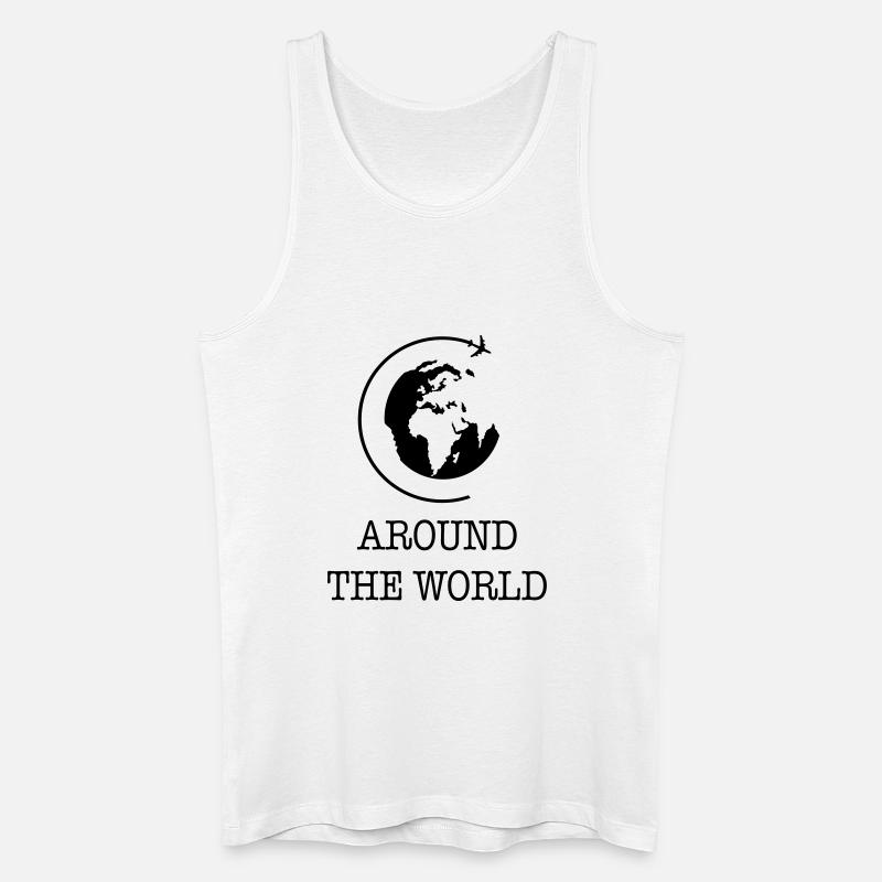Weltreise - Männer Bio Tank Top - Weiß