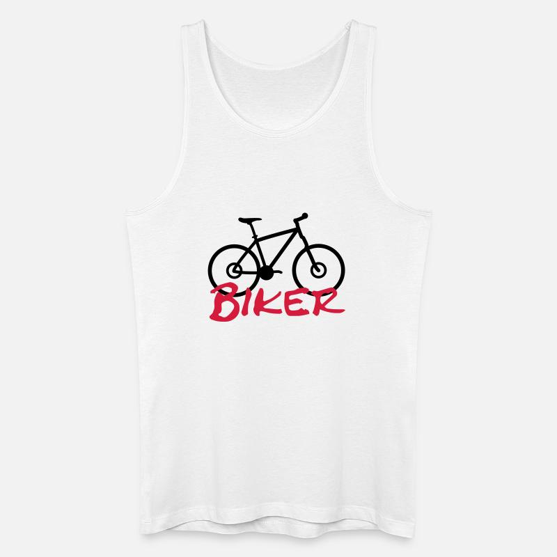 Biker - Männer Bio Tank Top - Weiß