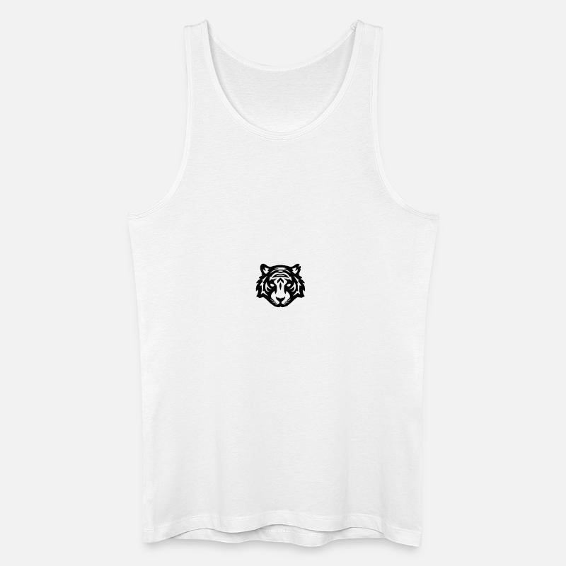 Tiger - Männer Bio Tank Top - Weiß
