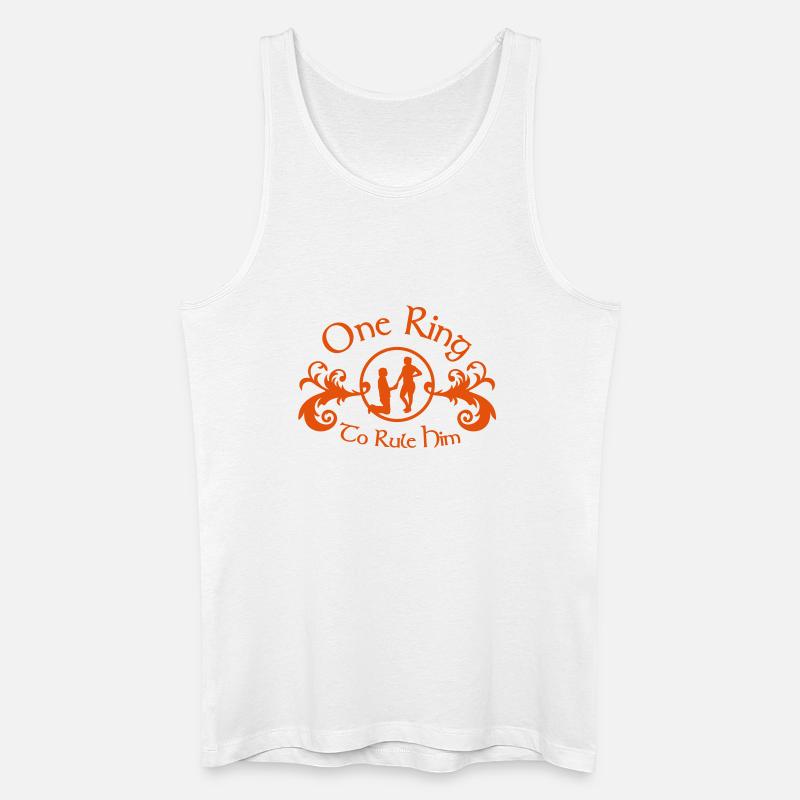 one ring to rule him - Männer Bio Tank Top - Weiß