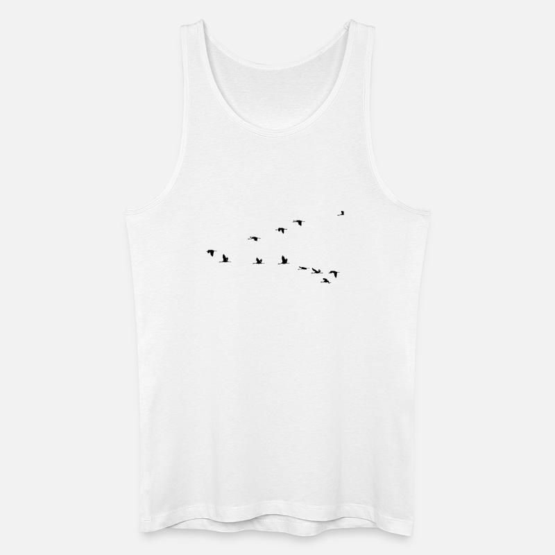 Vögel - Männer Bio Tank Top - Weiß
