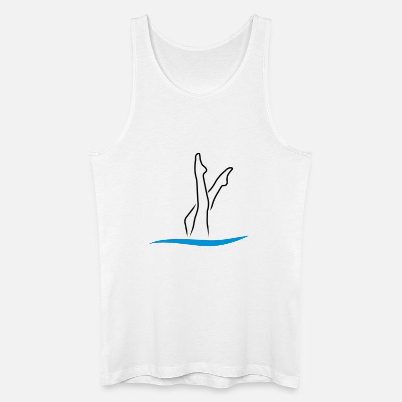 Nage synchrone - Débardeur bio Homme - blanc