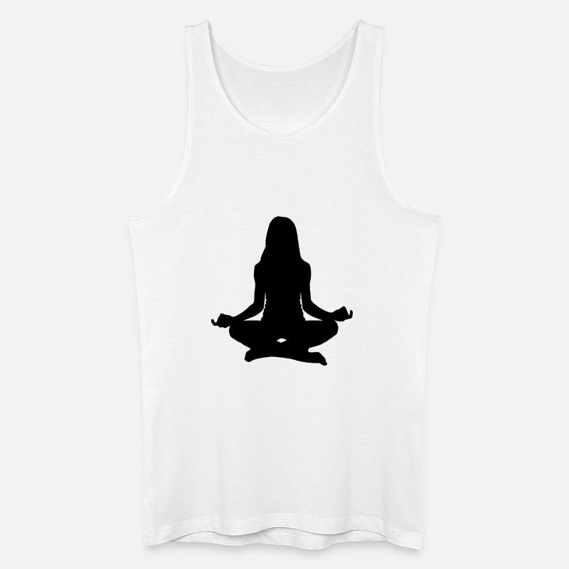 Meditieren - Männer Bio Tank Top - Weiß