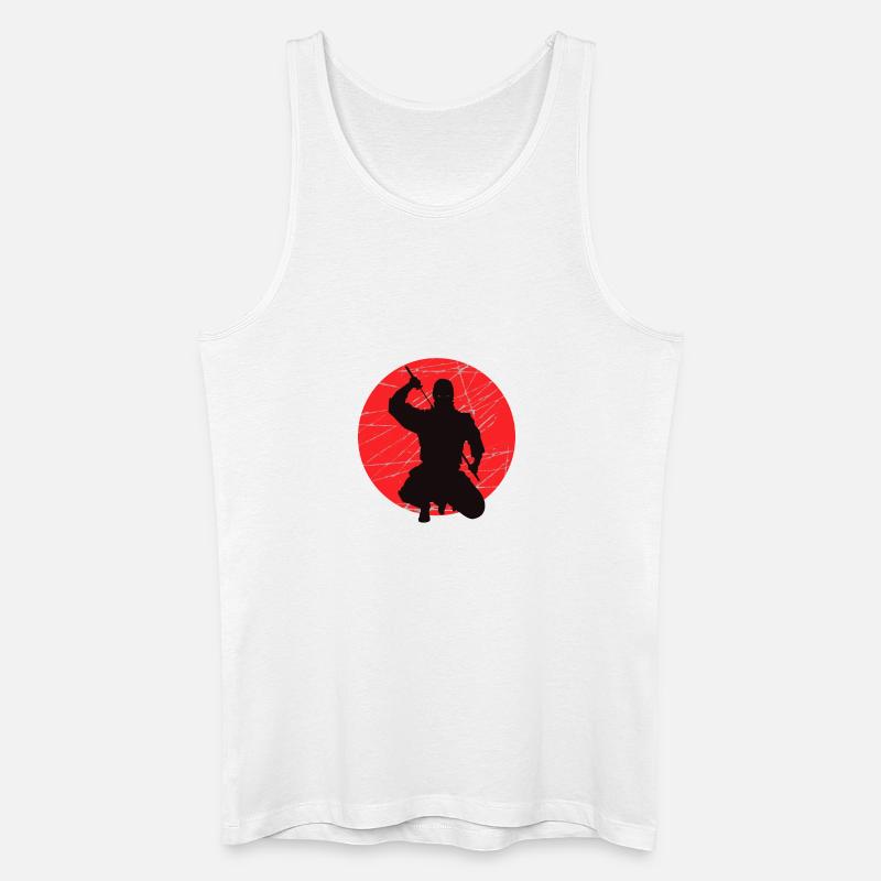 ninja - Männer Bio Tank Top - Weiß