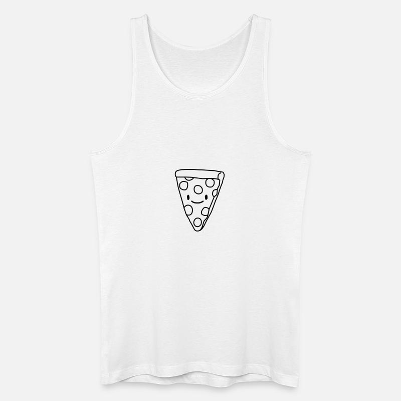 Pizza - Männer Bio Tank Top - Weiß