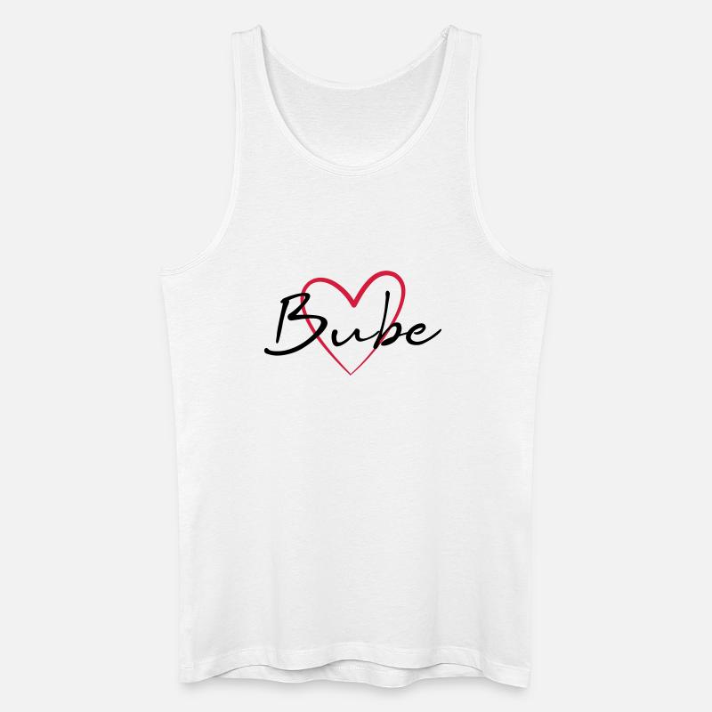 Herz Bube Geschenkidee - Männer Bio Tank Top - Weiß