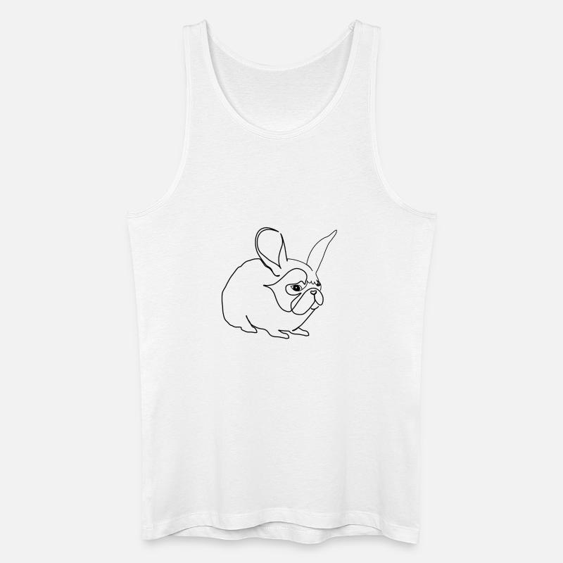 Hase oder Mops - Männer Bio Tank Top - Weiß
