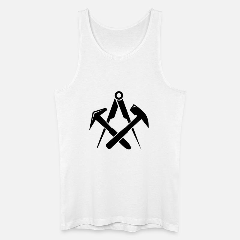 Dachdecker Zunftzeichen - Männer Bio Tank Top - Weiß