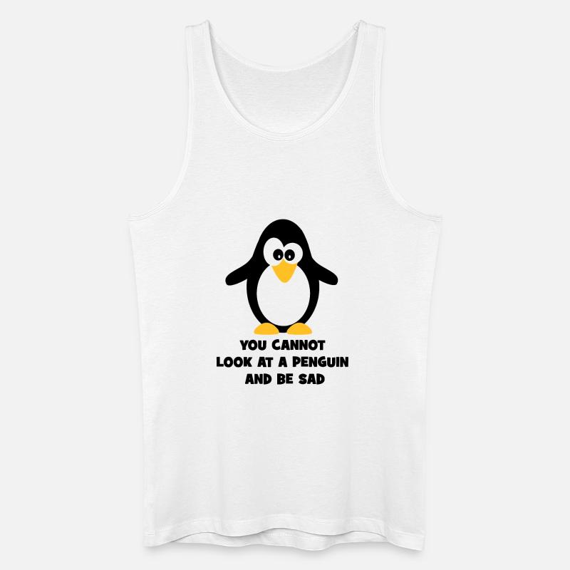Pinguin - Männer Bio Tank Top - Weiß