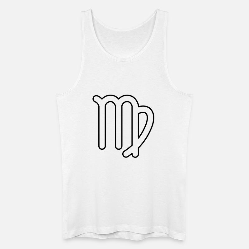 Jungfrau Sternzeichen Sternbild Tierkreiszeichen - Männer Bio Tank Top - Weiß