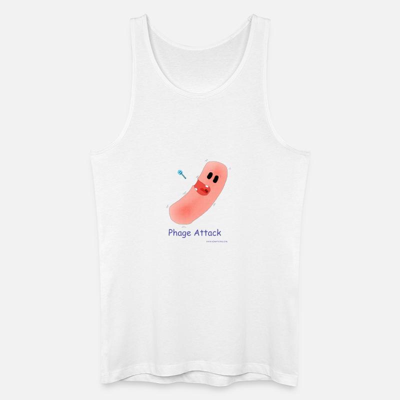 Phage Attack - Bakterium & Bakteriophage - Männer Bio Tank Top - Weiß