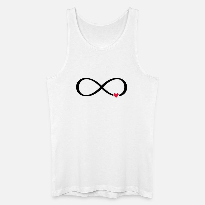 Unendlichkeitszeichen Herz Liebe Geschenk - Männer Bio Tank Top - Weiß