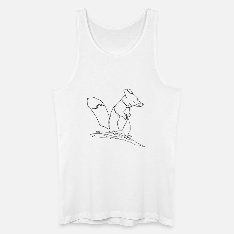 Fuchs Eichhörnchen Squirrel Fox - Männer Bio Tank Top - Weiß