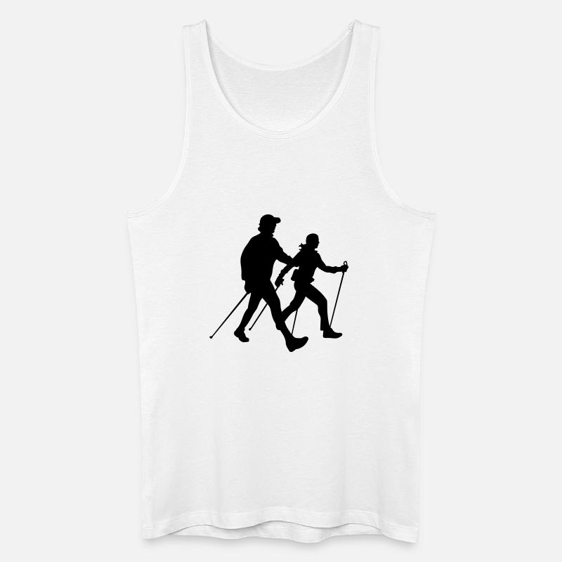 Nordic walking - Männer Bio Tank Top - Weiß