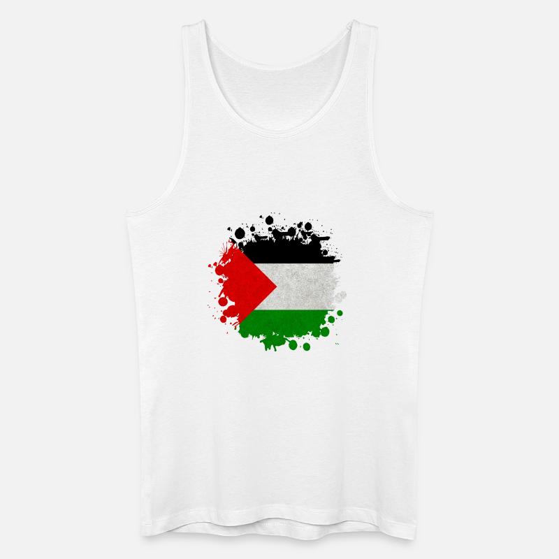 Palästina Klecks Flagge Geschenk - Männer Bio Tank Top - Weiß
