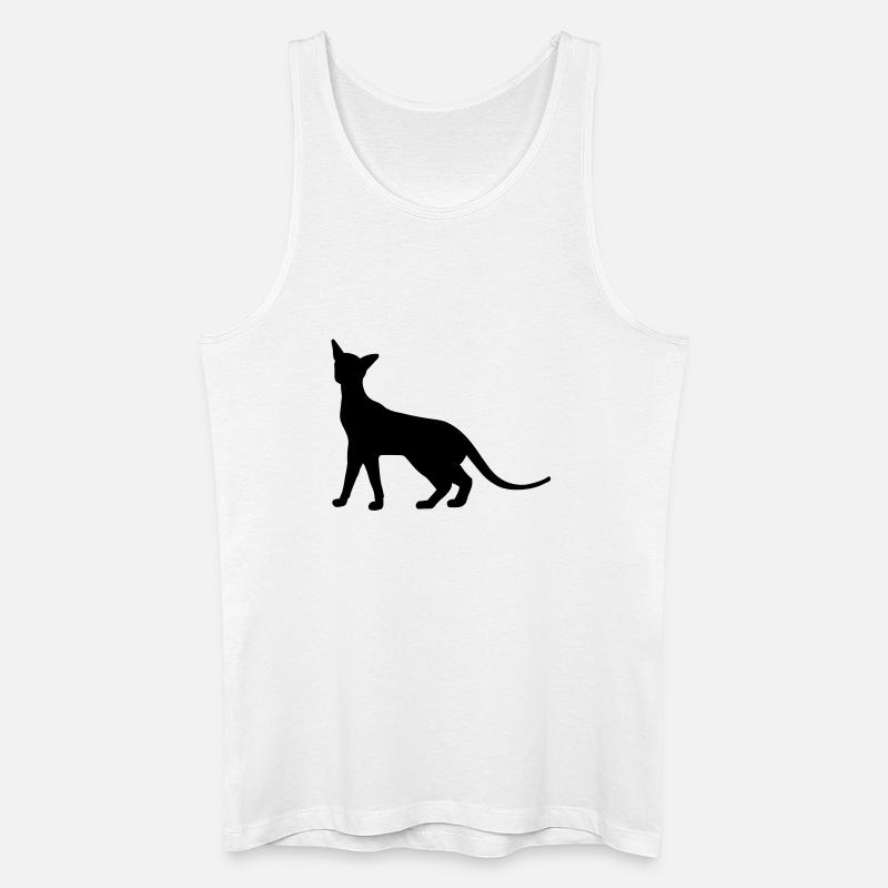 Siam Katze - Männer Bio Tank Top - Weiß