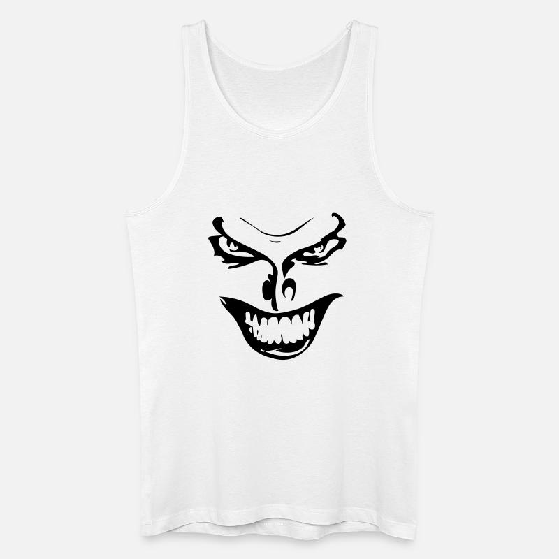 Evil Face - Men’s Organic Tank Top - white