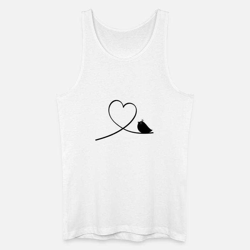 Vogel - Männer Bio Tank Top - Weiß