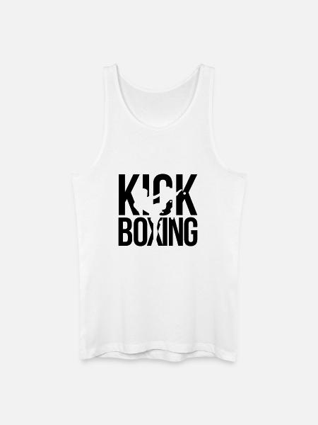 boxe kick boxing - Débardeur bio Homme - blanc