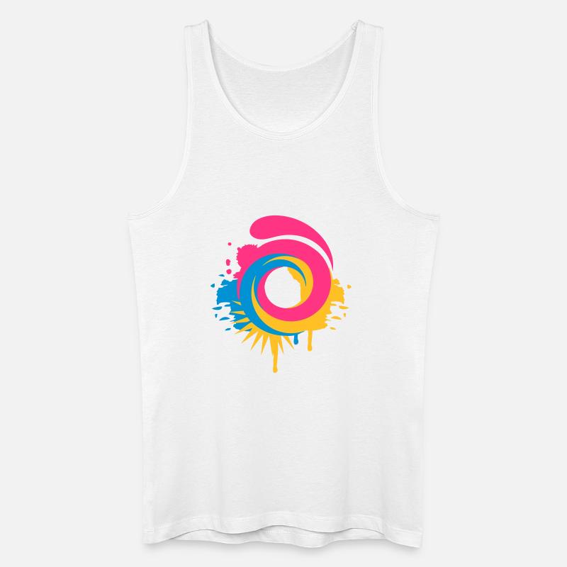 Ein bunter Strudel - Männer Bio Tank Top - Weiß