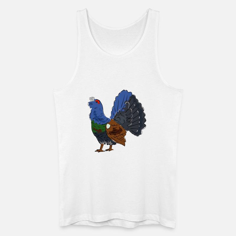 Farbiger Auerhahn mit buntem Gefieder - Männer Bio Tank Top - Weiß