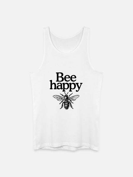 Bee happy - Men’s Organic Tank Top - white