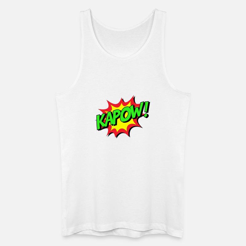 KAPOW Comic Explosion - Männer Bio Tank Top - Weiß