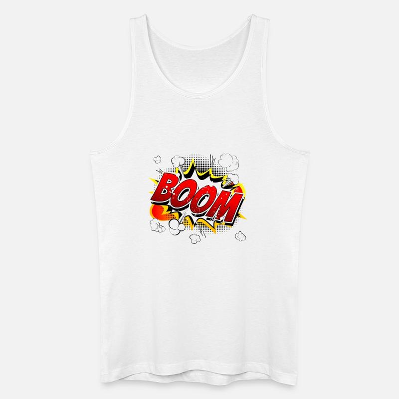 Boom Comic Graphic - Men’s Organic Tank Top - white