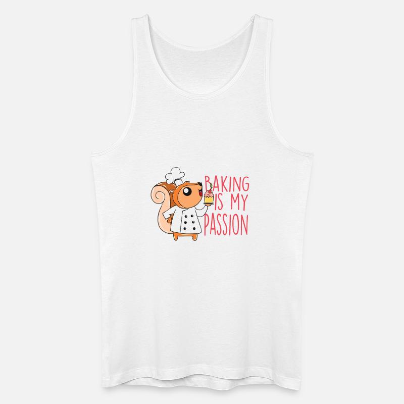 Backen Eichhörnchen - Männer Bio Tank Top - Weiß