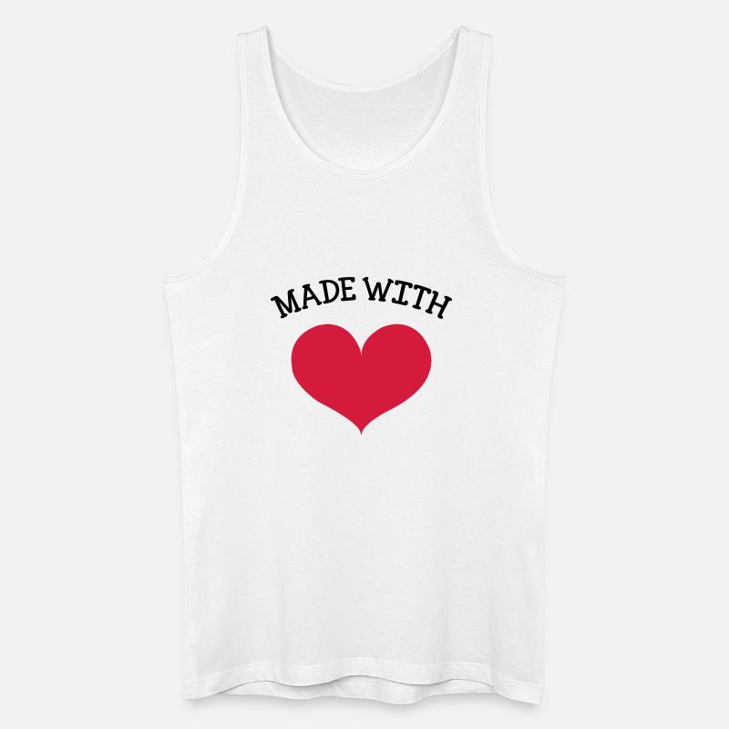 made with love - Männer Bio Tank Top - Weiß