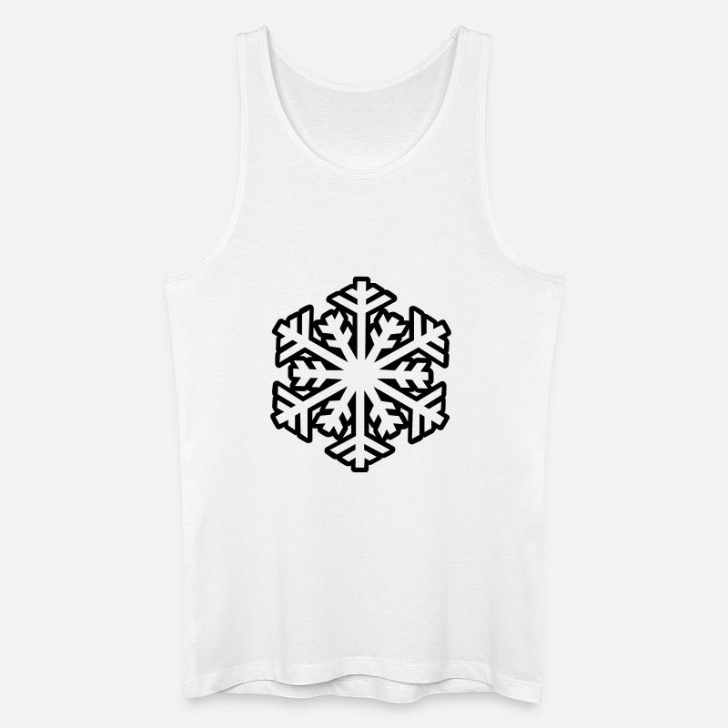Schneeflocke - Männer Bio Tank Top - Weiß