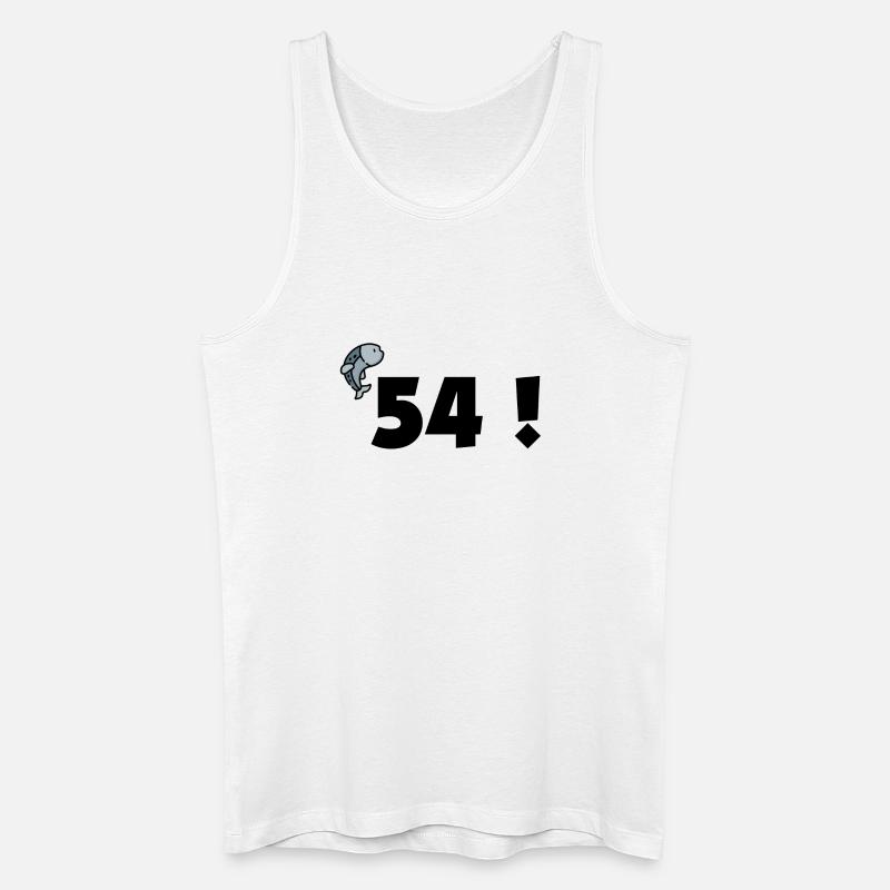 54 ! - Männer Bio Tank Top - Weiß