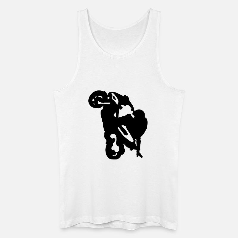 Stunt Roller - Männer Bio Tank Top - Weiß