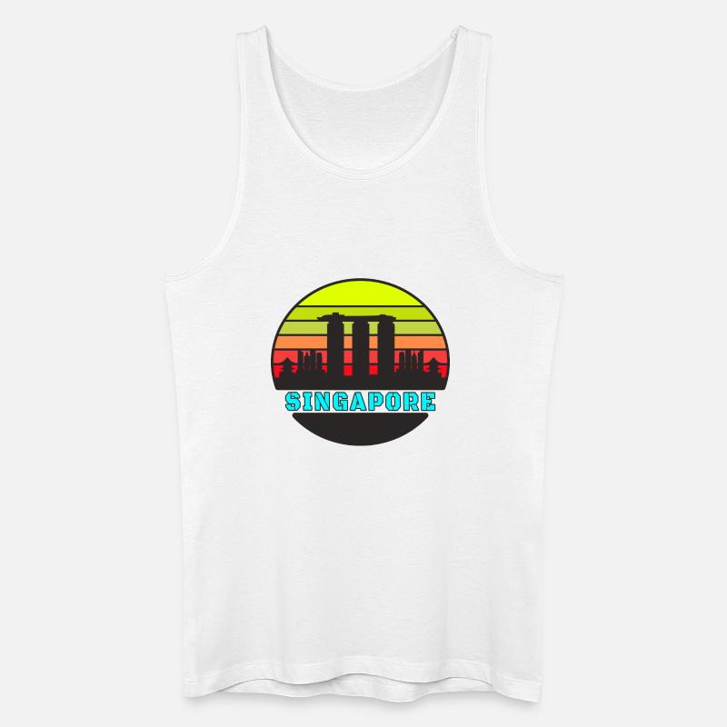 Singapur Skyline / Geschenk Singapore - Männer Bio Tank Top - Weiß