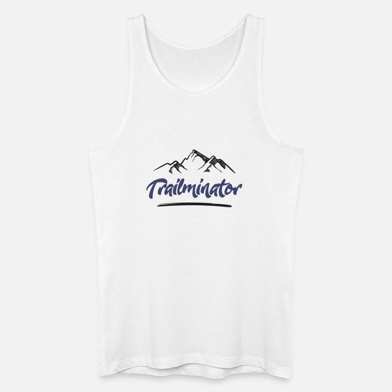 Trail Running - Trailminator - Männer Bio Tank Top - Weiß