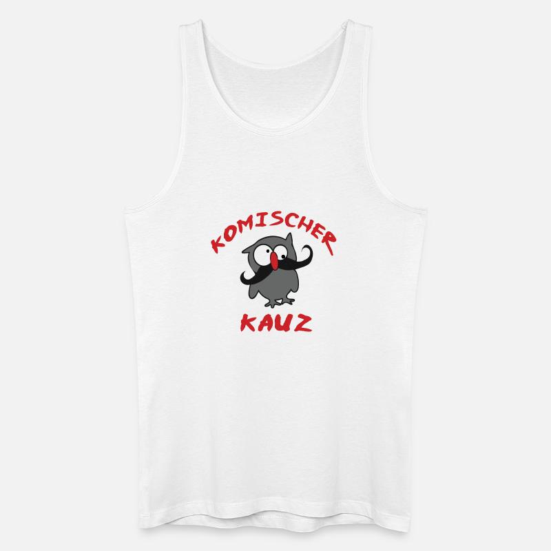 komischer Kauz - Männer Bio Tank Top - Weiß
