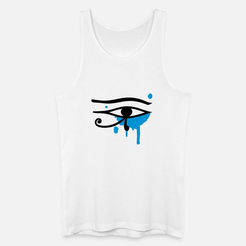 Horusauge - Männer Bio Tank Top - Weiß
