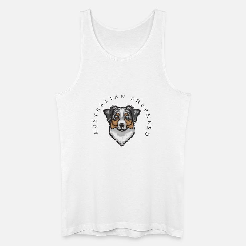 Australian Shepherd - Männer Bio Tank Top - Weiß