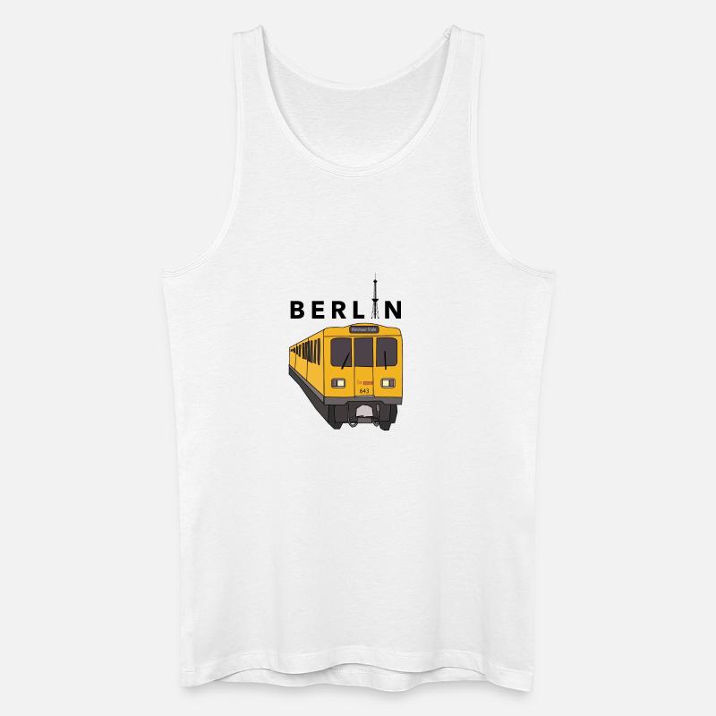 Berlin U-Bahn - Männer Bio Tank Top - Weiß