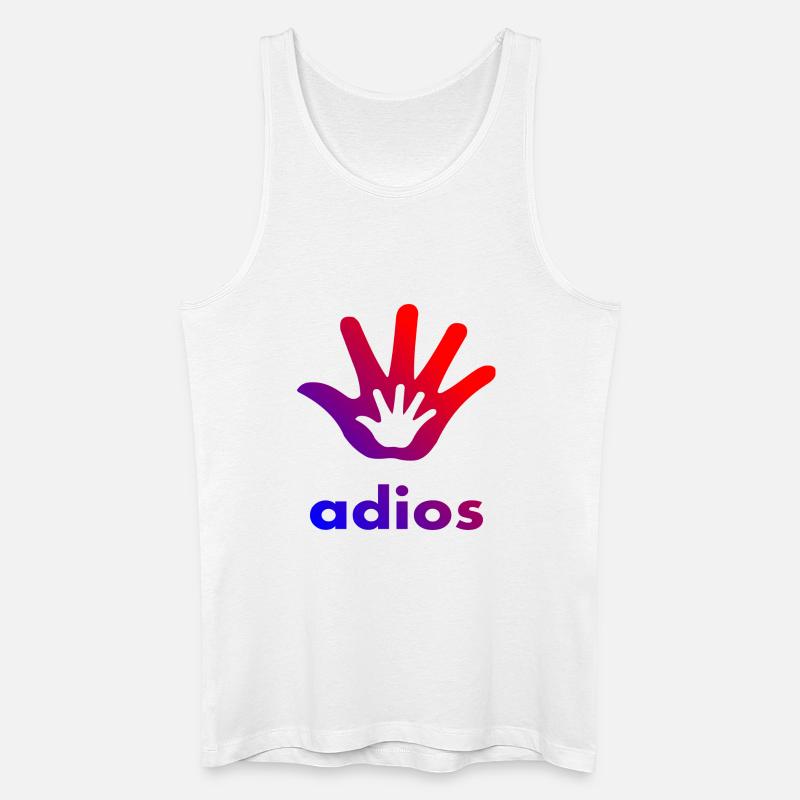 Adios Hand - Männer Bio Tank Top - Weiß