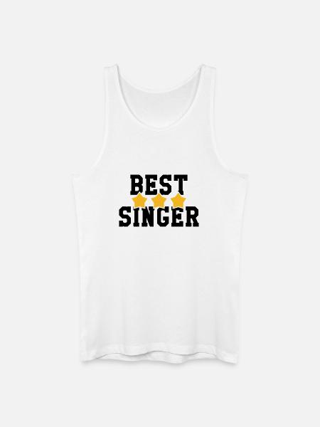 Best Singer - Men’s Organic Tank Top - white